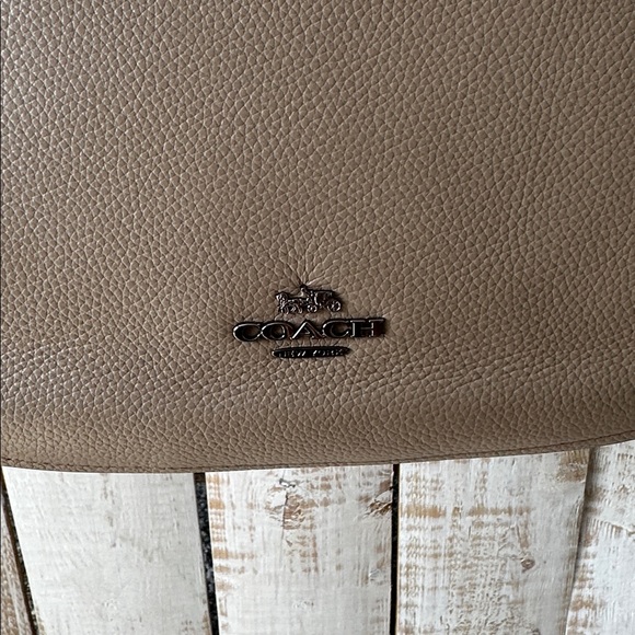 Coach Chelsea 32 Hobo Pebbled Leather Crossbody Bag Purse Dk/Stone - Picture 2 of 10